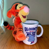 VTG Disney Eeyore Gloomy State University Mug Tigger Stuffie 