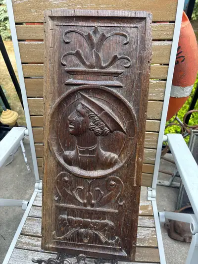 17th Century European Carved Oak Profile Panel, View more