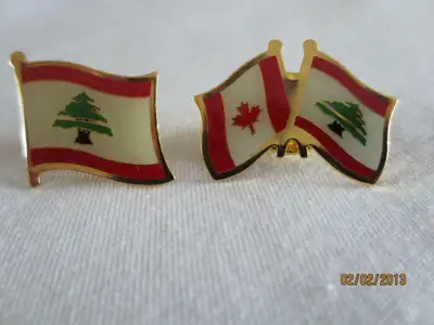 Lebanon or Lebanon/Canada pins. 2 for $5. Can sell in quantity.