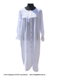 Brand New Victorian style 100% Cotton nightgown and tablecloth