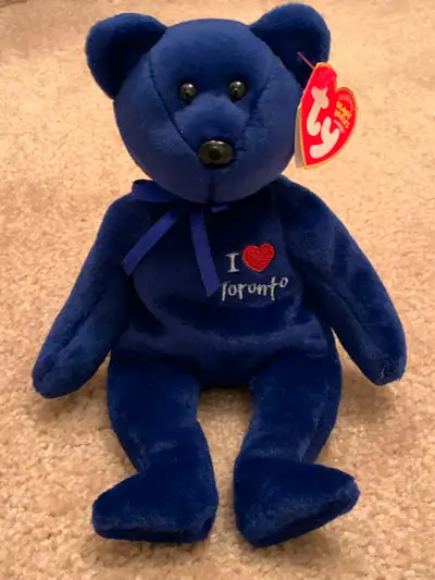 Ty Ontario Exclusive I Heart Love TORONTO Beanie Baby Bear, View more
