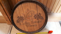 Colio Estate Wines carved wooden barrel head - amazing piece!