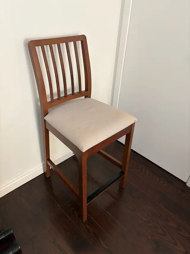 Wooden Counter Height Bar Stool with Upholstered Seat in Chairs & Recliners in City of Toronto - Image 2