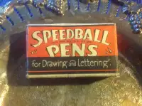 VINTAGE SPEEDBALL B-2 PEN NIBS & BOX FOR DRAWING & LETTERING