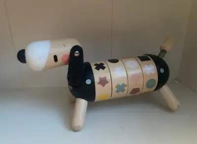 Janod Sweet Cocoon Shapes And Colours Dog Wooden Toy, View more