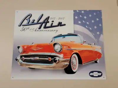 Chevrolet Belair 50th Anniversary Metal Sign 1957 - 2007USED, View more