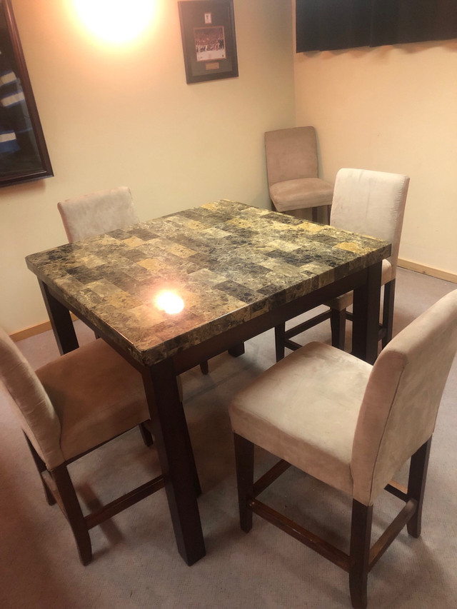Bar Height Table and 6 chairs in Dining Tables & Sets in Winnipeg