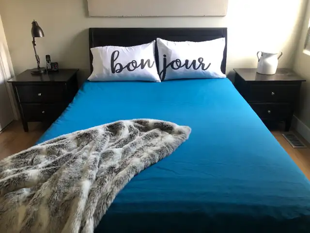 TEAL QUEEN DUVET COVER/SHAMS in Bedding in Kitchener / Waterloo - Image 2