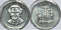 Jamaican $5 dollar coin  circa 1996