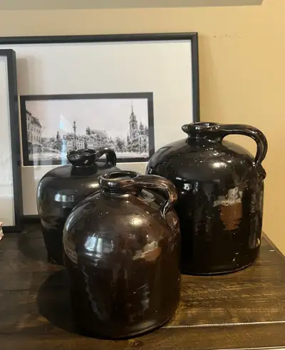 Curated Collection of Vintage Stoneware Jugs, View more