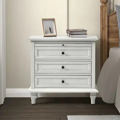 Hulala Home ® Nightstand - 3-Drawer White, View more