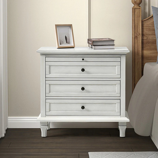 Hulala Home ® Nightstand - 3-Drawer White in Dressers & Wardrobes in St. Catharines