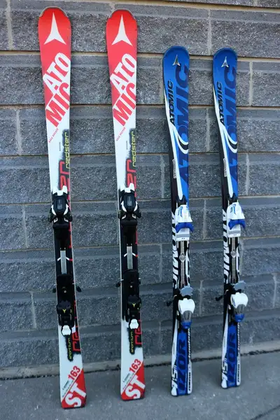Atomic skis 163 cm, 150 cm with bindings in great conditionTwo, View more