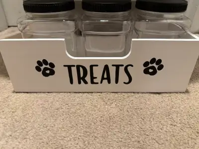 Wooden Dog Treat Container., View more