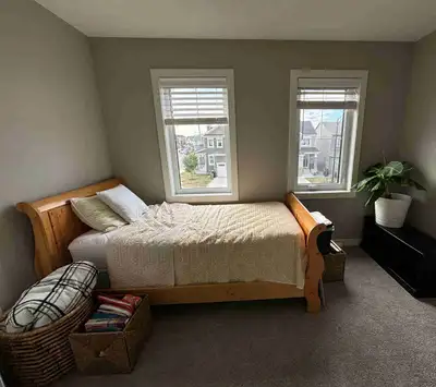 Twin wood bed frame , View more