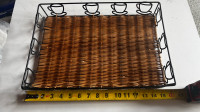 Willow Specialties RECT WIRE/RATTAN COFFEE TRAY