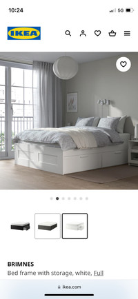 IKEA Brimnes Queen Captains Bed