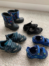 Size 5 Toddler shoes: sandals, sneakers, water & boots