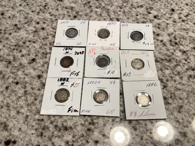 41 Five Cent Canadian Silver Coins No Duplicates in Arts & Collectibles in Saint John