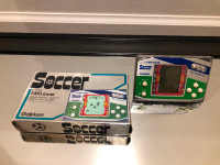 Gakken : Soccer : LCD Card Game w Alarm : Vintage : Works!
