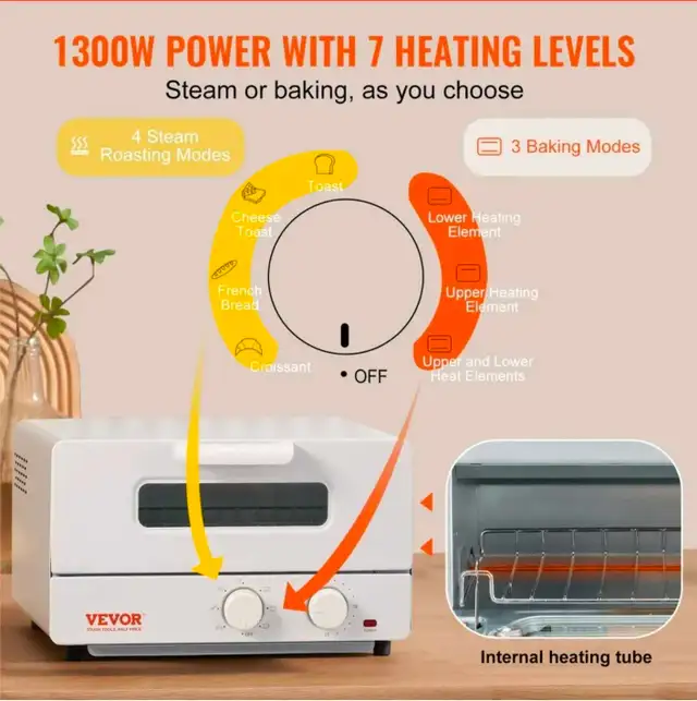 Vevor Toaster Oven in Toasters & Toaster Ovens in Mississauga / Peel Region - Image 3