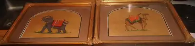 2 Antique Framed Miniature Paintings (Water Color) Royal Animals, View more