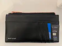 Matt and Nat Purse Zipper Wallet Black Leather vegan