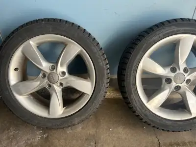 4 wheels ready to be mounted for winter driving.17 inch rim with very good and even tread of winter...