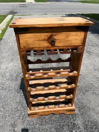 Rustic wood wine rack