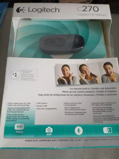 NEW! C270 Logitech Webcam, View more