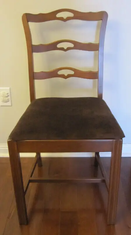 Mid-Century Teak Dining Table 6 Chairs Converts Into A Desk in Dining Tables & Sets in Markham / York Region - Image 5