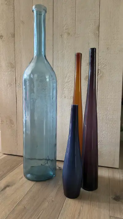 Coloured Glass Bottle/Vases, View more