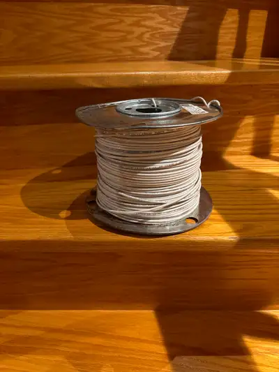 12 AWG T90 STRANDED WHITE WIRE, COIL AROUND 300M (1000 feet) Bargain only $120 (Just .12 cents per f...