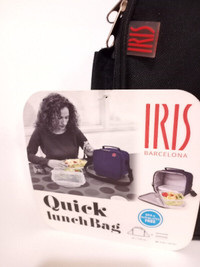 BLACK CLASSIC SNACK BAG With IRIS CONTAINERS