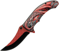 Red Dragon 4.5" Closed 3.25" Black Finish Stainless Blade