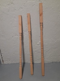 Set of 3 NEW Oak Spindles ($70 value)