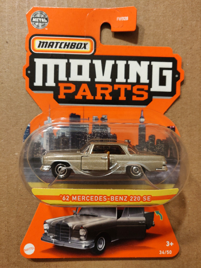 New Matchbox Moving Parts Mercedes Benz 220 SE 1:64 diecast car in Toys & Games in City of Toronto