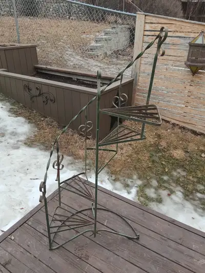 MCM Wrought Iron Spiral Staircase Plant Display Stand 1950s 60s, View more