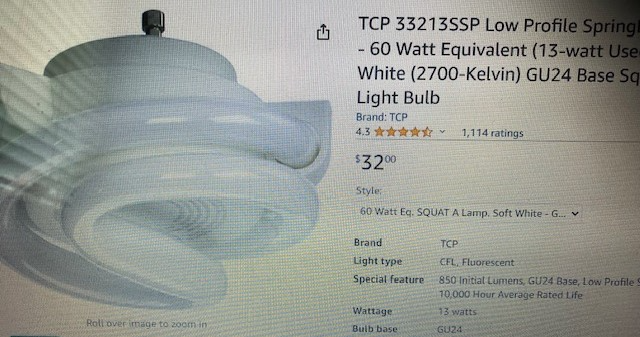 Soft White GU24 Squat Spiral CFL Bulbs & Hardware $30 in Indoor Lighting & Fans in Barrie - Image 7