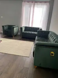 Three piece living room sofa set 