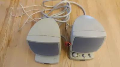 Altec Lansing ACS340 vintage 9pin speakers L+R, View more