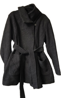 Wool Blend Belted Coat