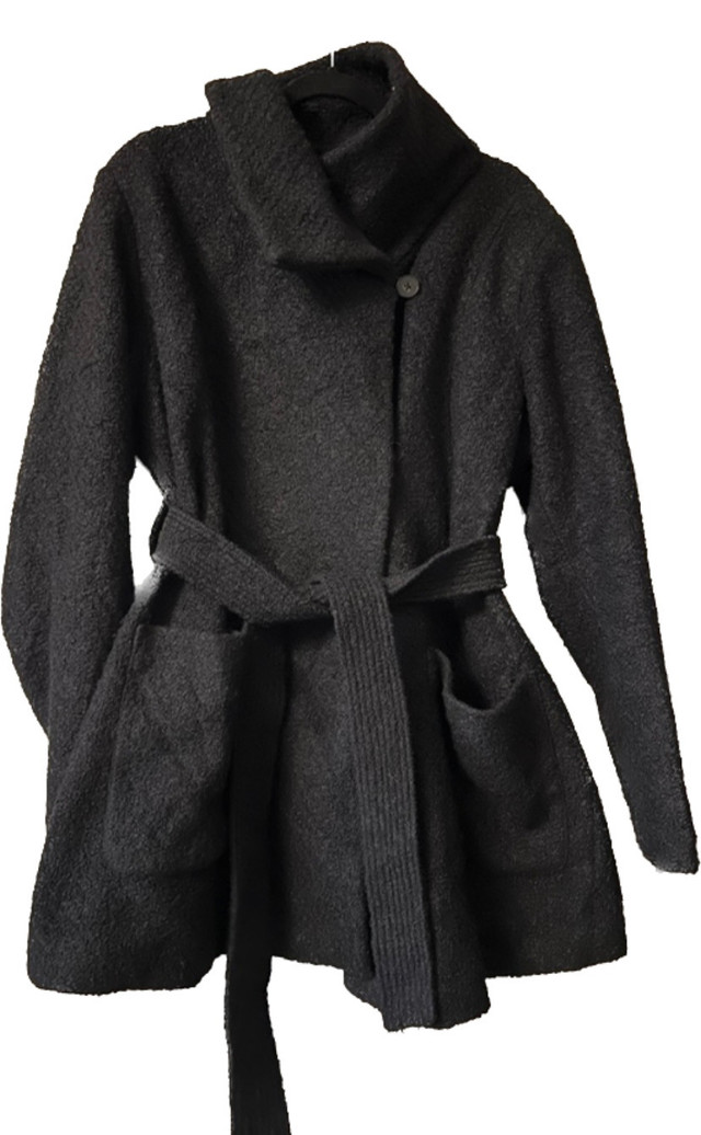Wool Blend Belted Coat in Women's - Tops & Outerwear in Whitehorse