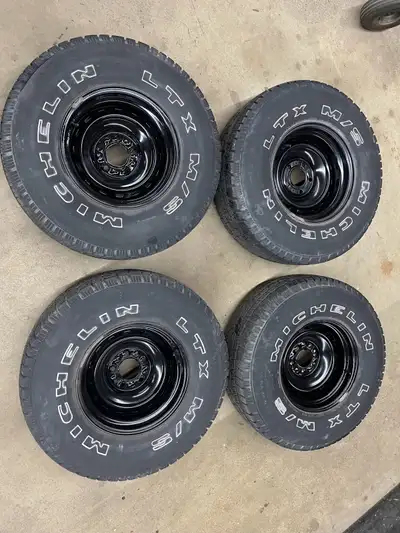 Set of 4 tires only ( no rims ) Lots of tred White letter Michelin ltx Minor weathering between tred...