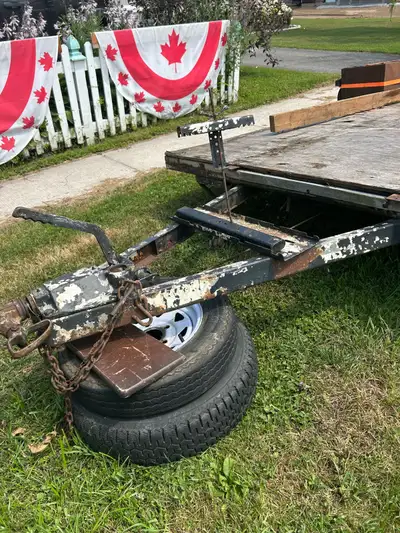 Flat bed could use a little tlc but the axle is fine and ready to haul. OBO