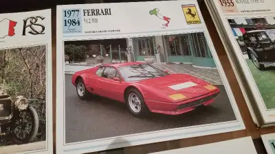 60 Fiches Automobiles Vintage avec informations complete de chaque vehicule et historique. (5.5 x 5....