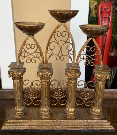 $50 THIS WK Vintage LRG  3 Candle Candelabra 2003 Bombay Company, View more
