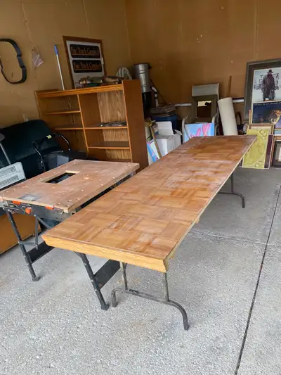 This very sturdy, handmade folding table is awesome for so many things! You can use it for storage i...