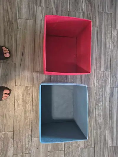 These fabric storage bins are a perfect solution for organizing your space, featuring a practical cu...