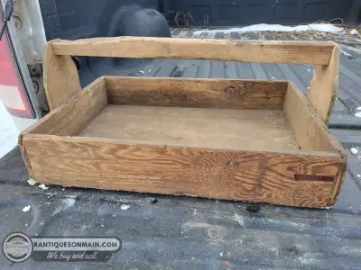 Vintage Wooden Tote Basket, View more